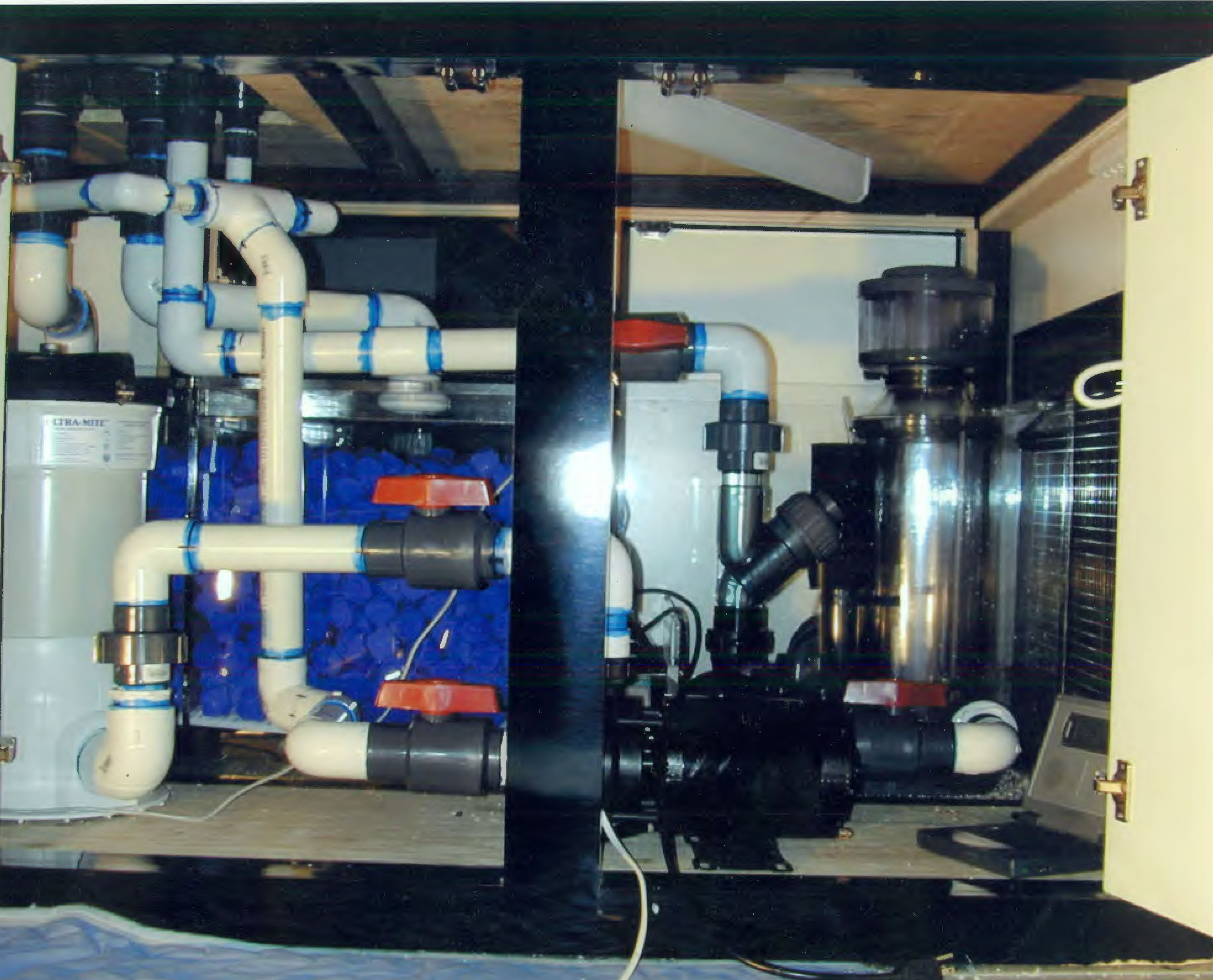 Plastic Pipelines Inside a Cabinet